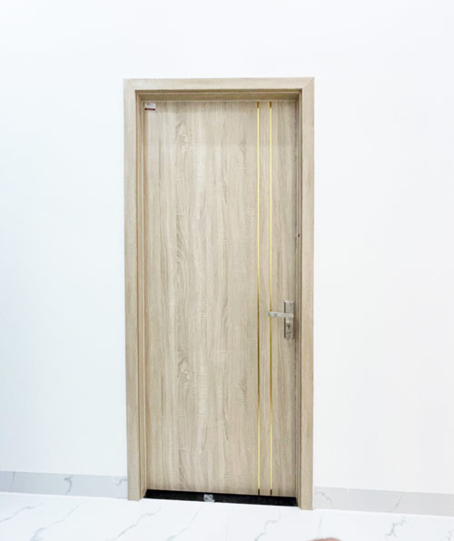 bộ cửa nhựa gỗ composite mẫu 203 hoàn thiện