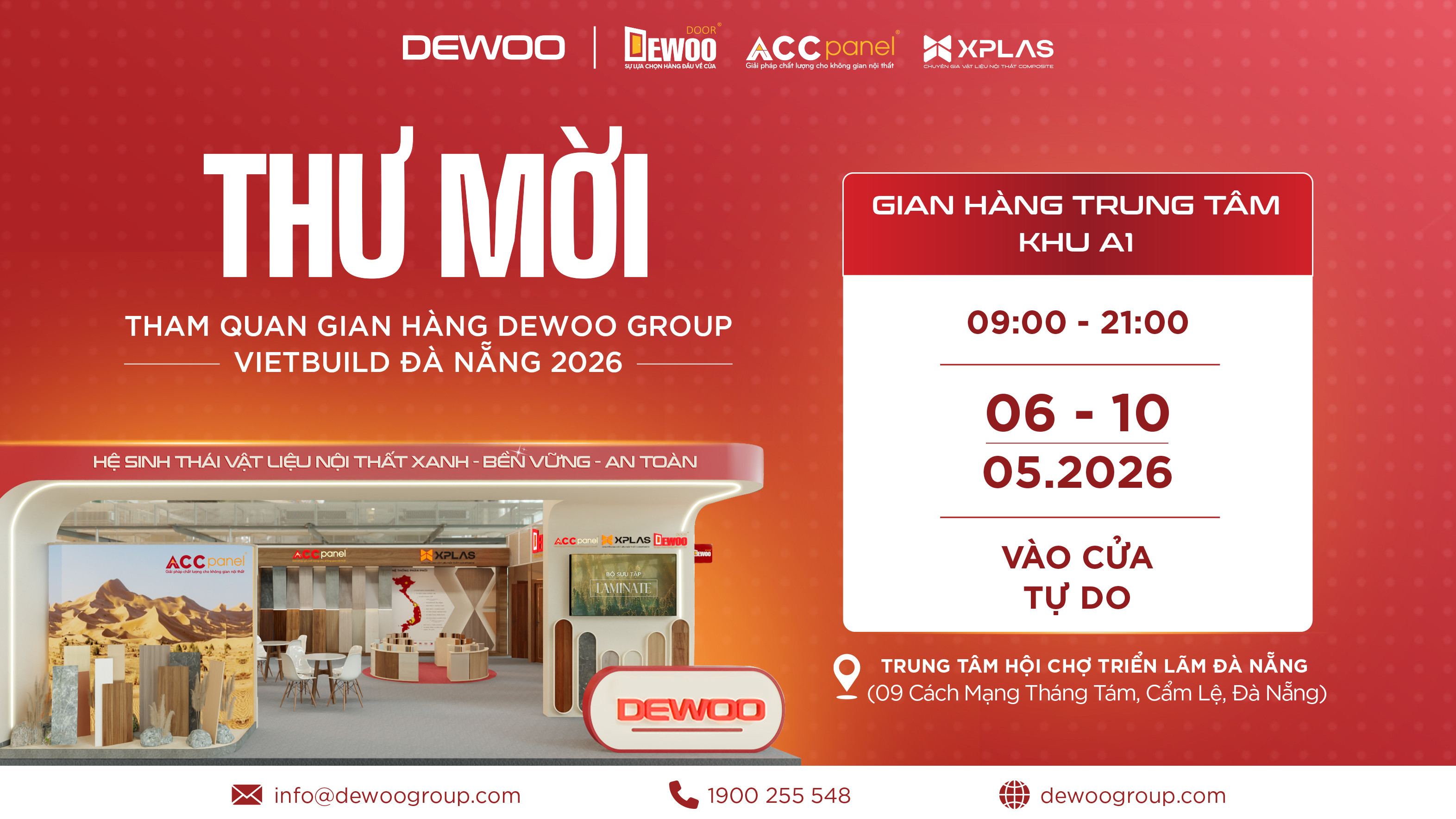 THƯ MỜI THAM QUAN GIAN HÀNG DEWOO TẠI TRIỂN LÃM QUỐC TẾ VIETBUILD ĐÀ NẴNG 2026