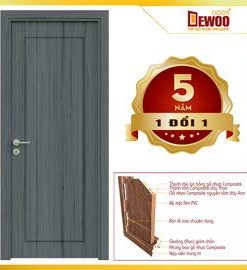 cửa nhựa gỗ composite mẫu 063