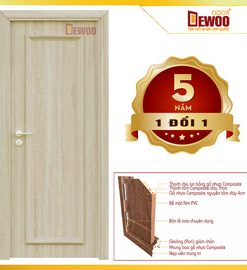 cửa gỗ nhựa composite mẫu 501